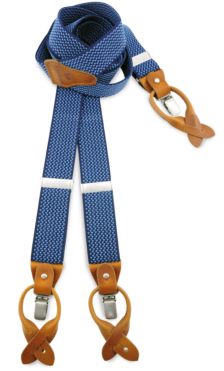 Blaue Hosenträger