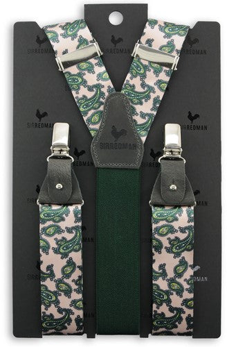 Sir Redman luxury suspenders Classic Paisley
