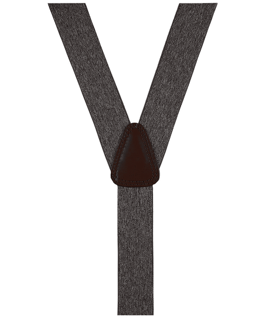 Bretels grijs met bruin leer PP1L00029F