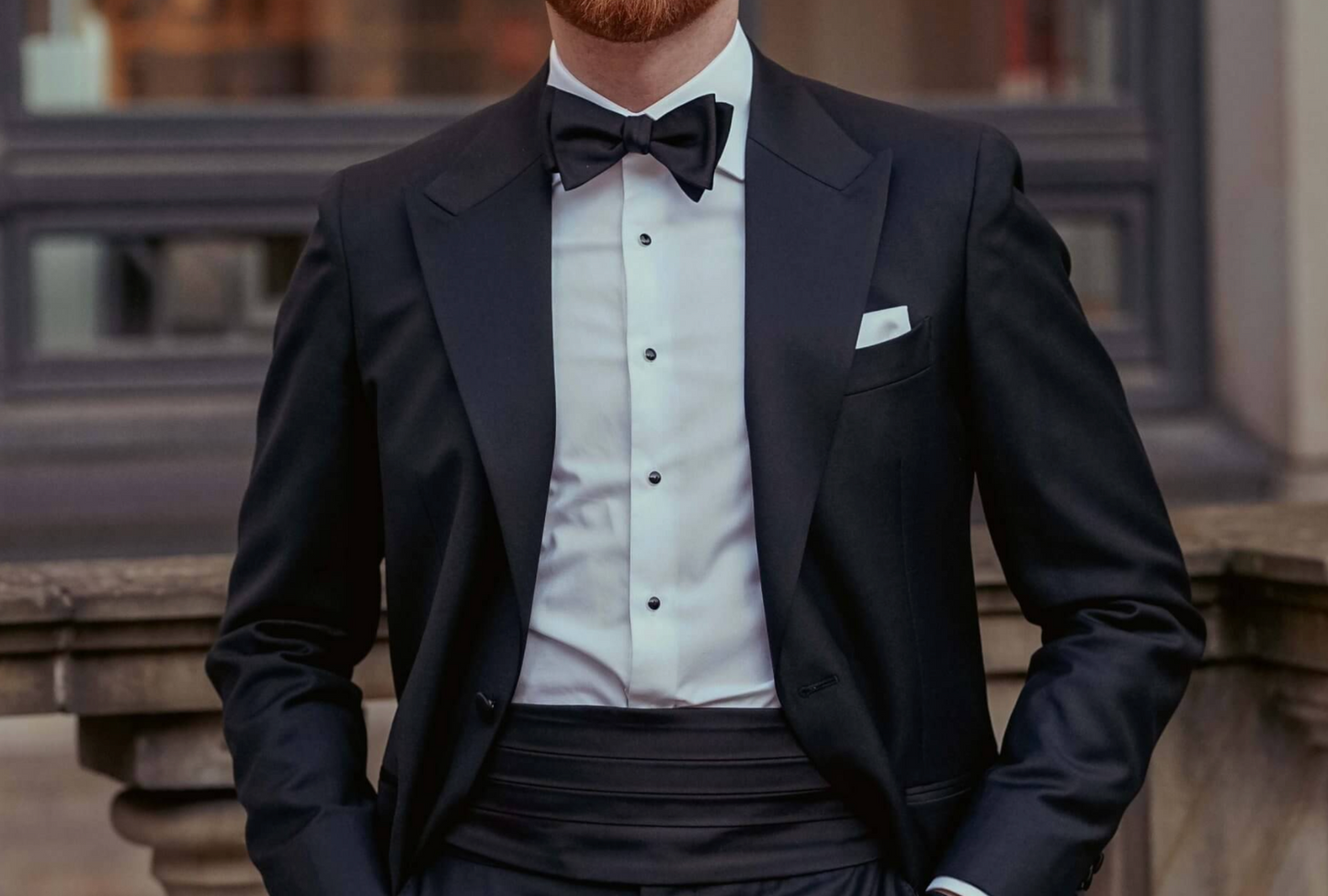 Black silk bow tie (self-tie)