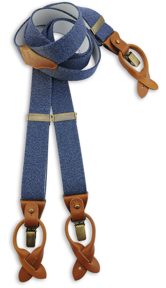 Luksusowe szelki Sir Redman w kolorze jeansowym, miejskim niebieskim