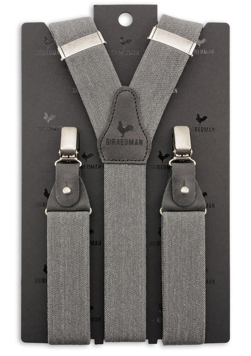 Szare luksusowe szelki Sir Redman Denim Urban