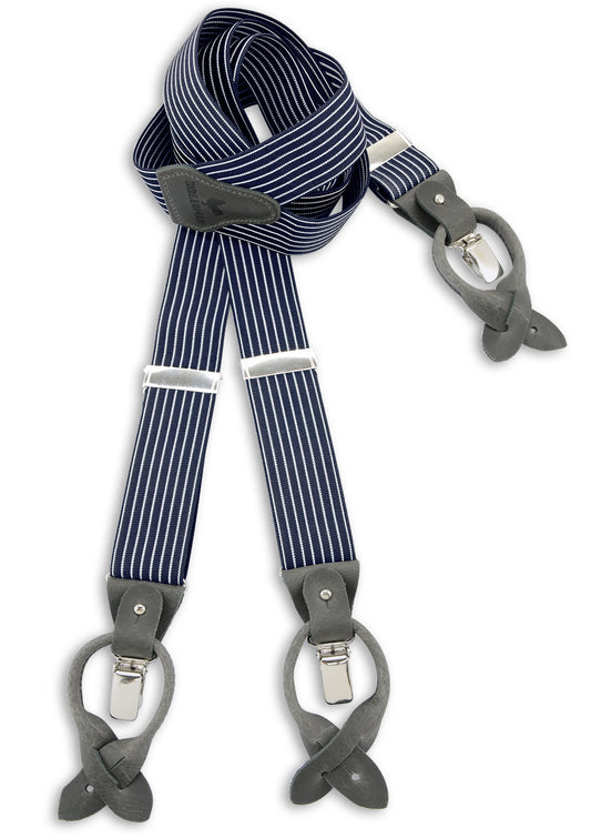Sir Redman luxuriöse Hosenträger Striped Gent Blau