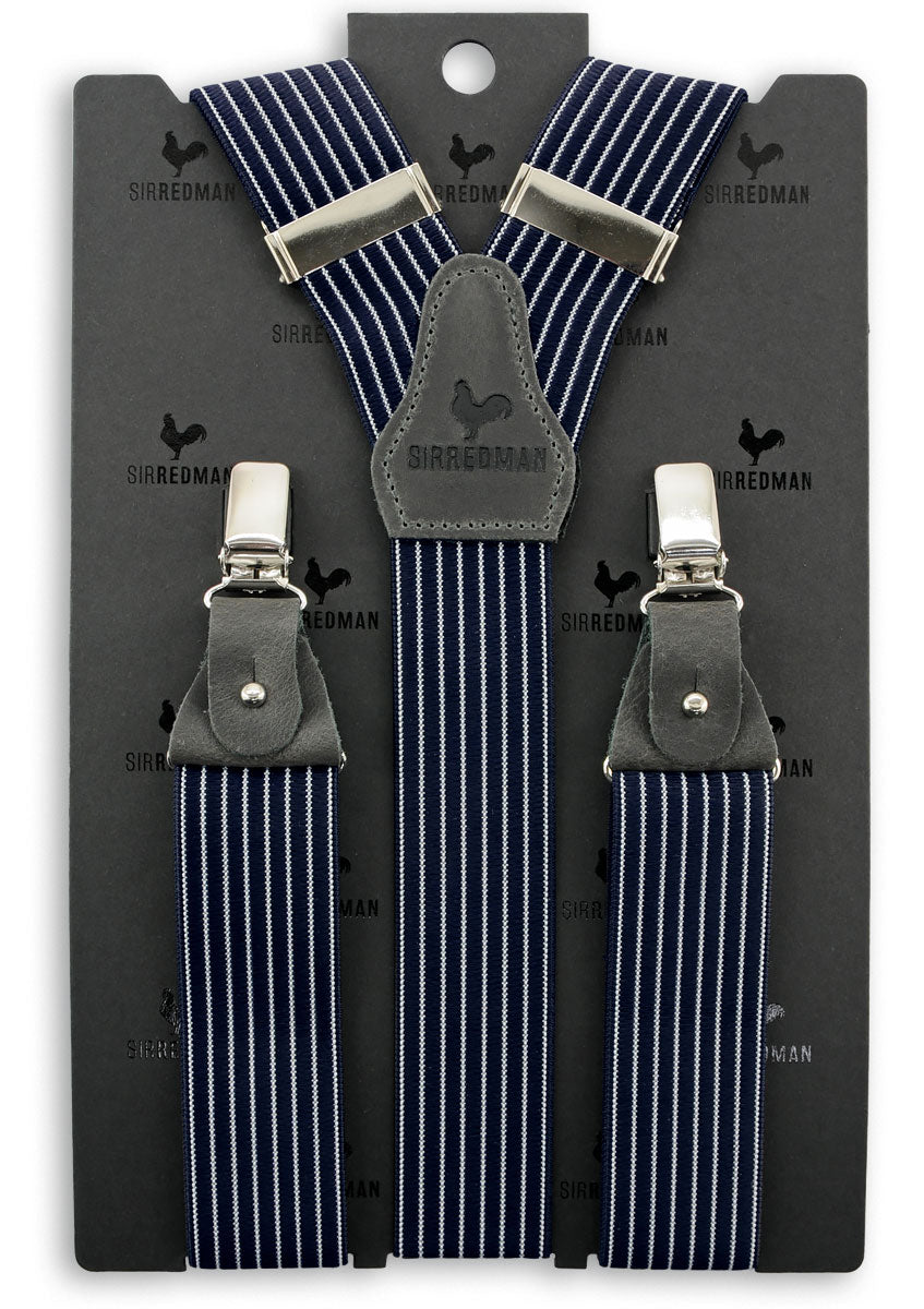 Sir Redman luxuriöse Hosenträger Striped Gent Blau