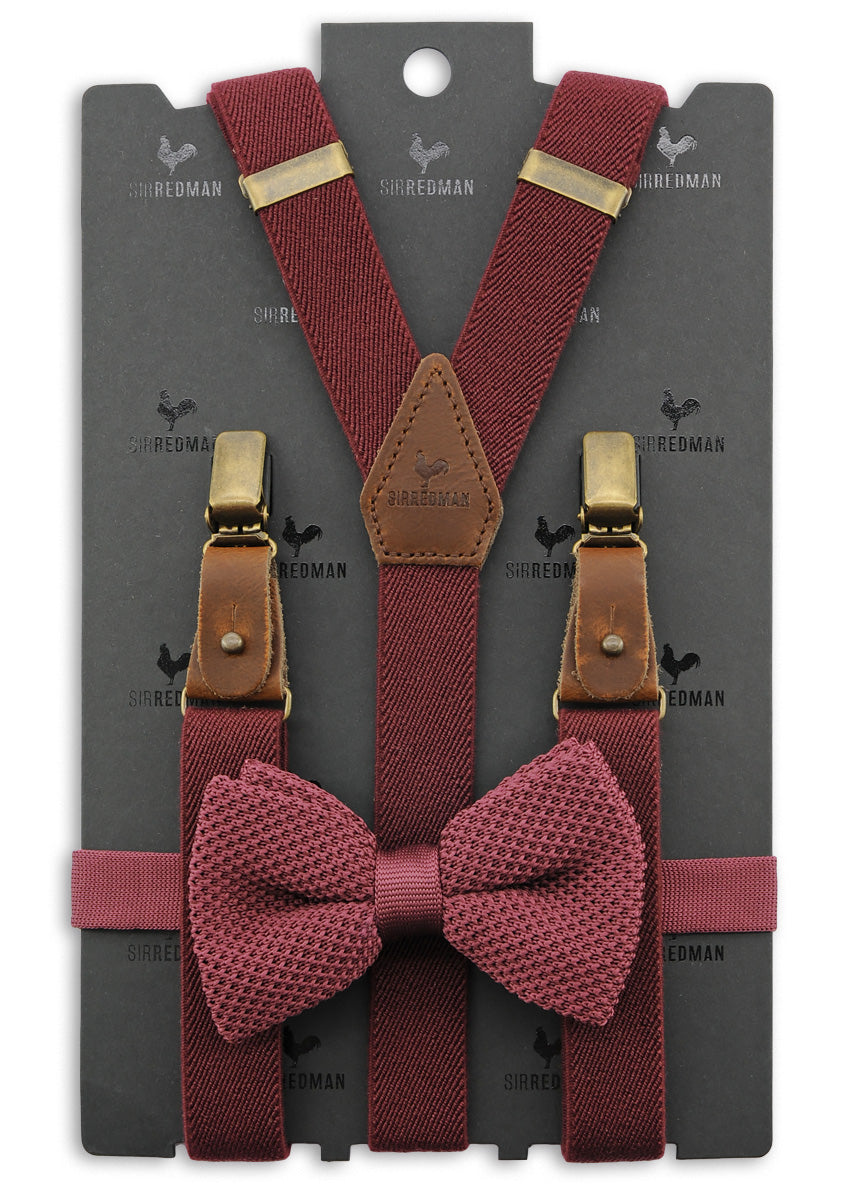 Sir Redman Hosenträger Kombi-Pack Mr. Buck Burgundy