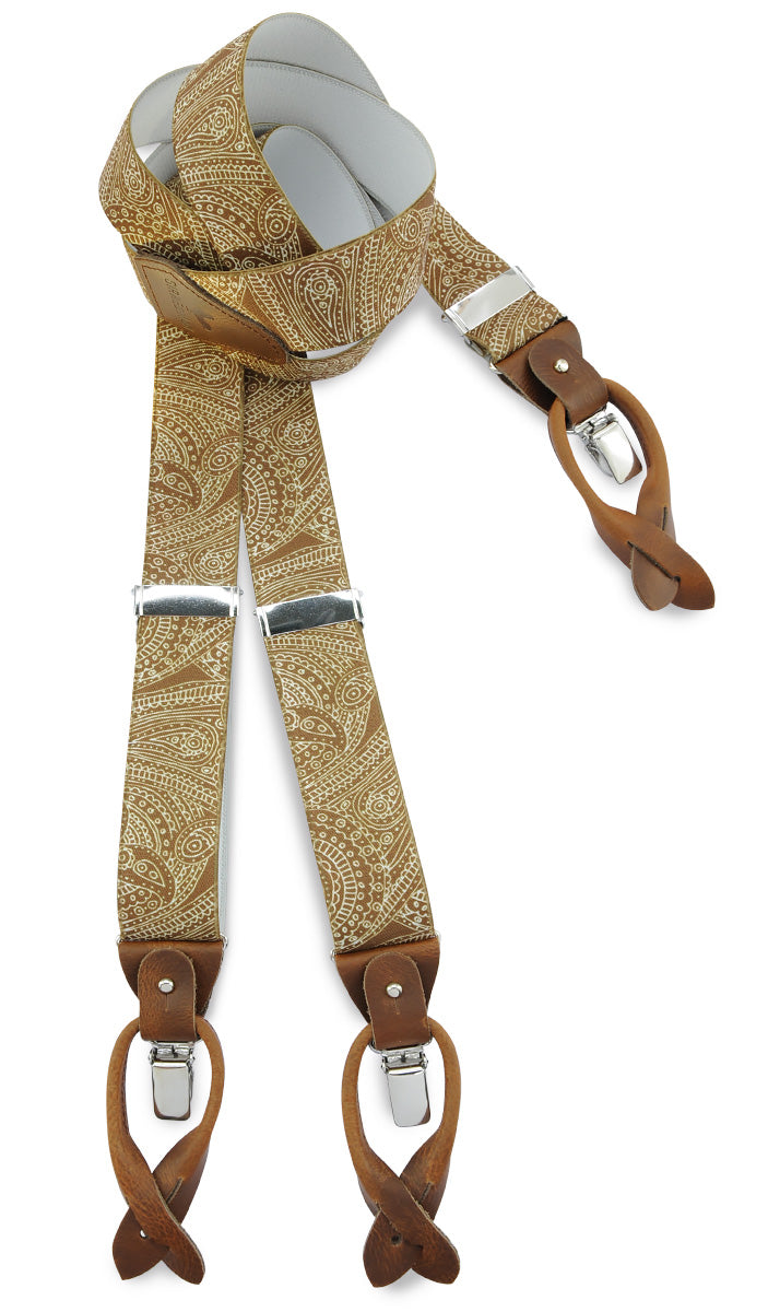 Zestaw szelek Sir Redman w kolorze Paisley Sketch Ochre