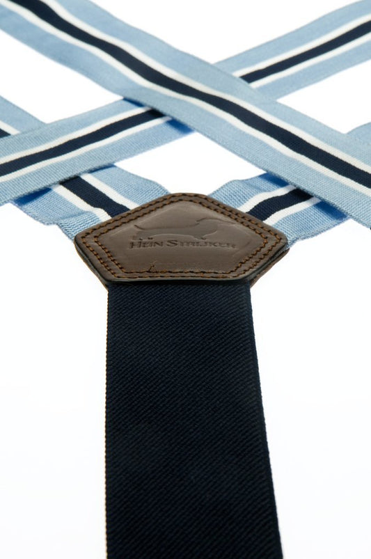 Light blue canvas suspenders