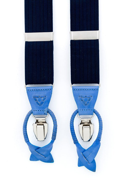 Hein Strijker bretels blauw canvas