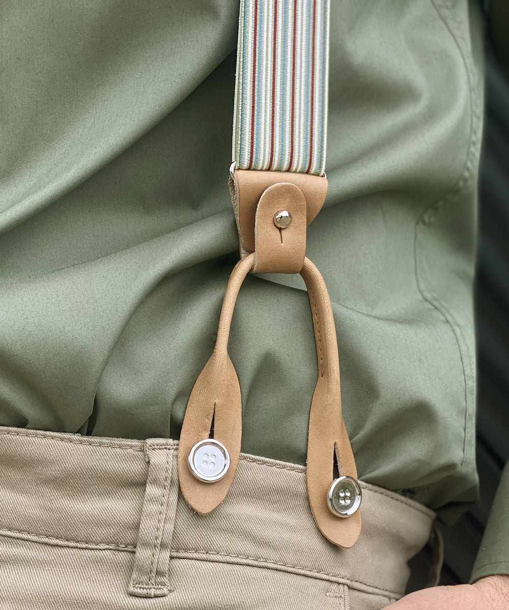 Suspender buttons silver shiny Sir Redman